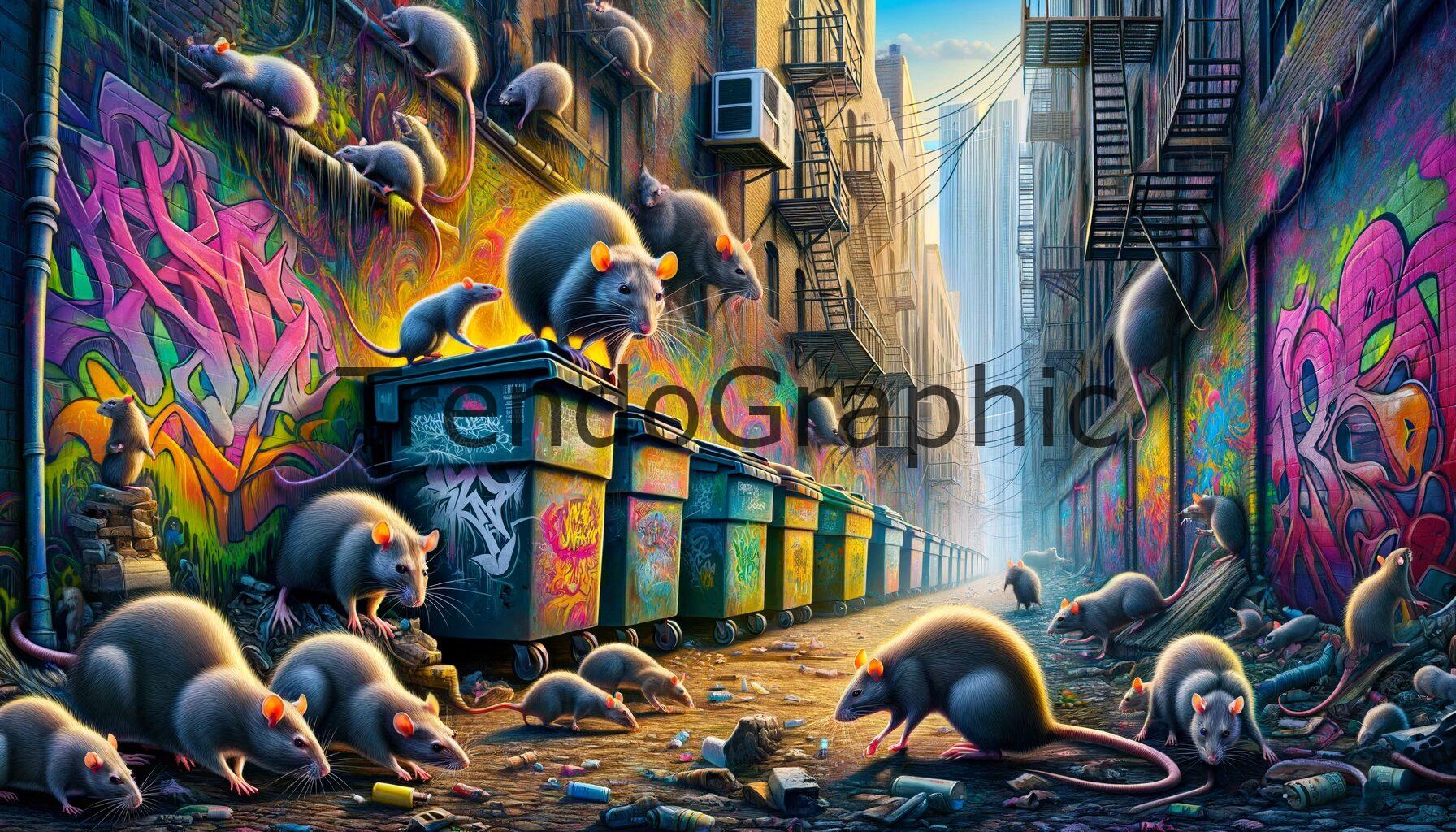 Alley Fantasia: Rats in a Dreamlike Urban Setting