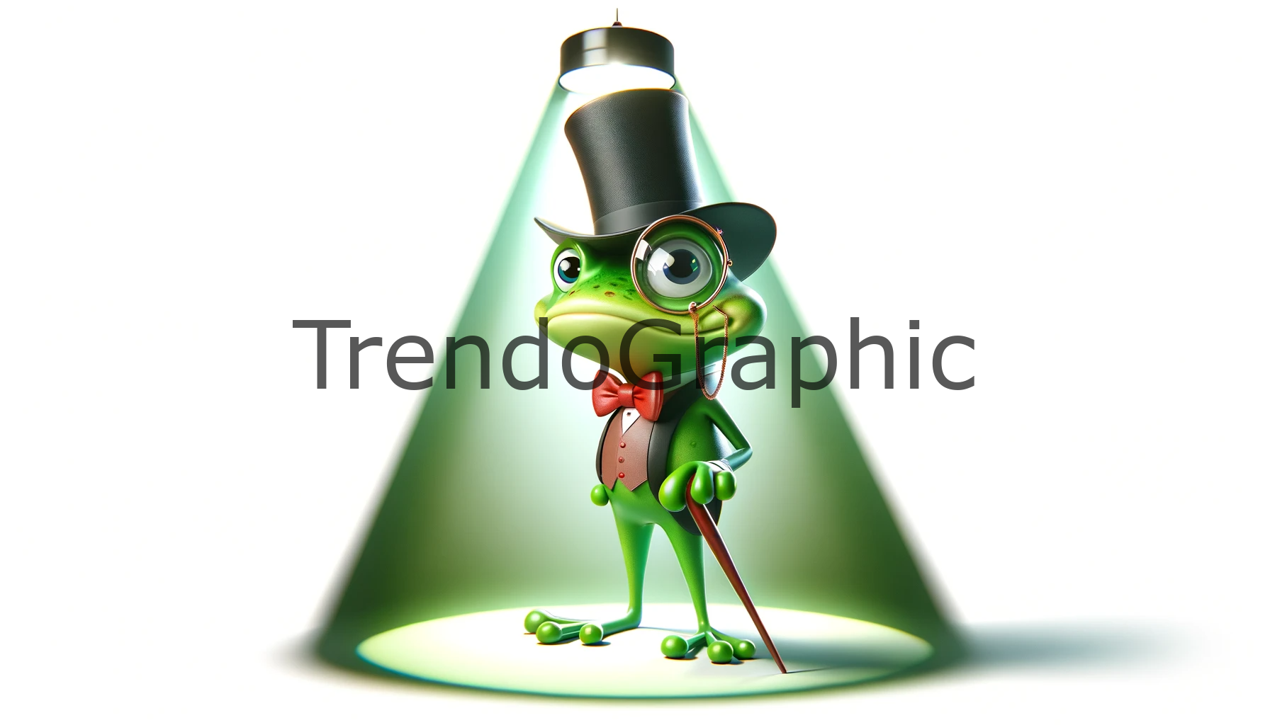Anthropomorphic Frog with Top Hat Illustration