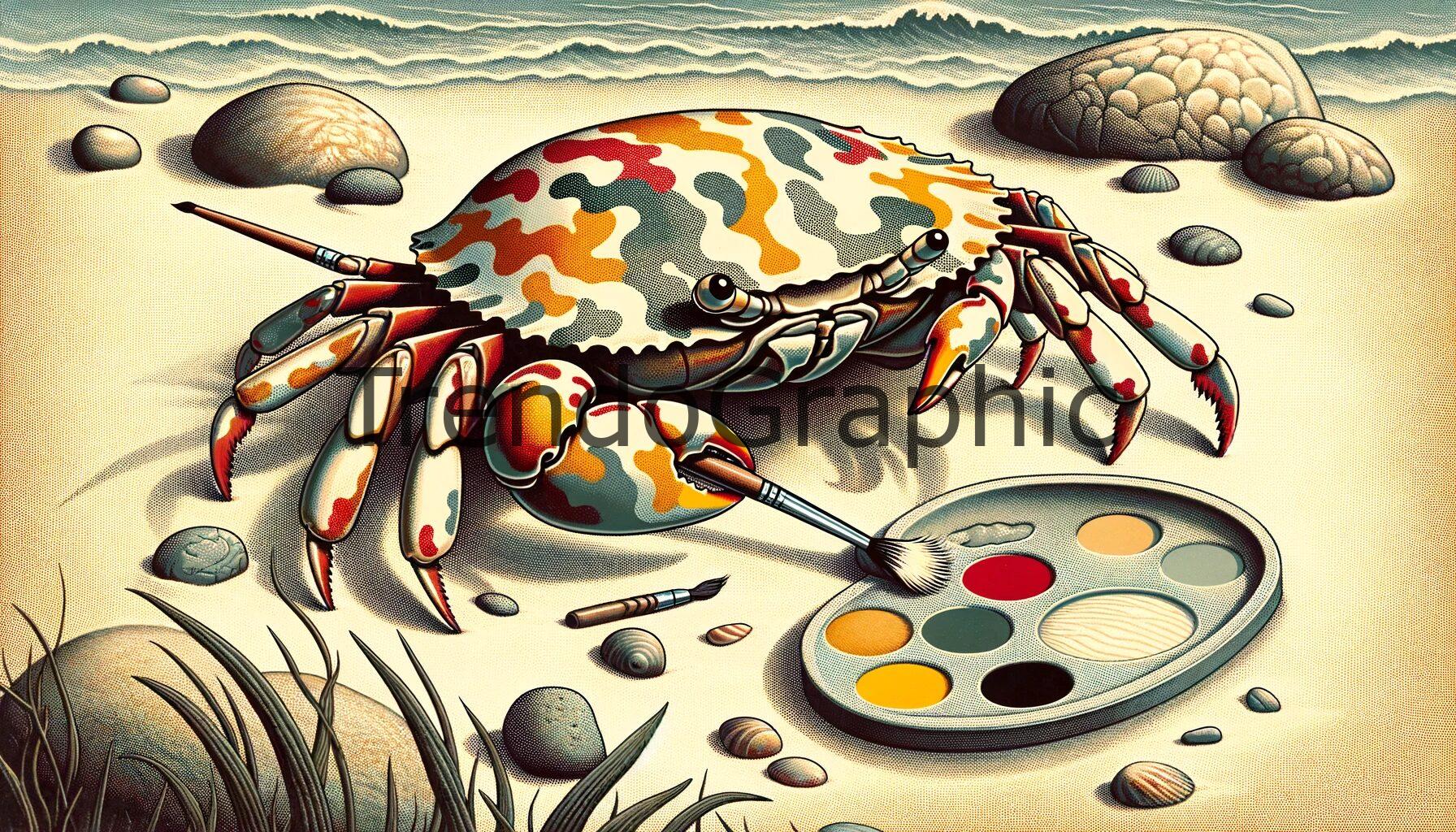 Beachside Blend-In: The Crab’s Artful Camouflage
