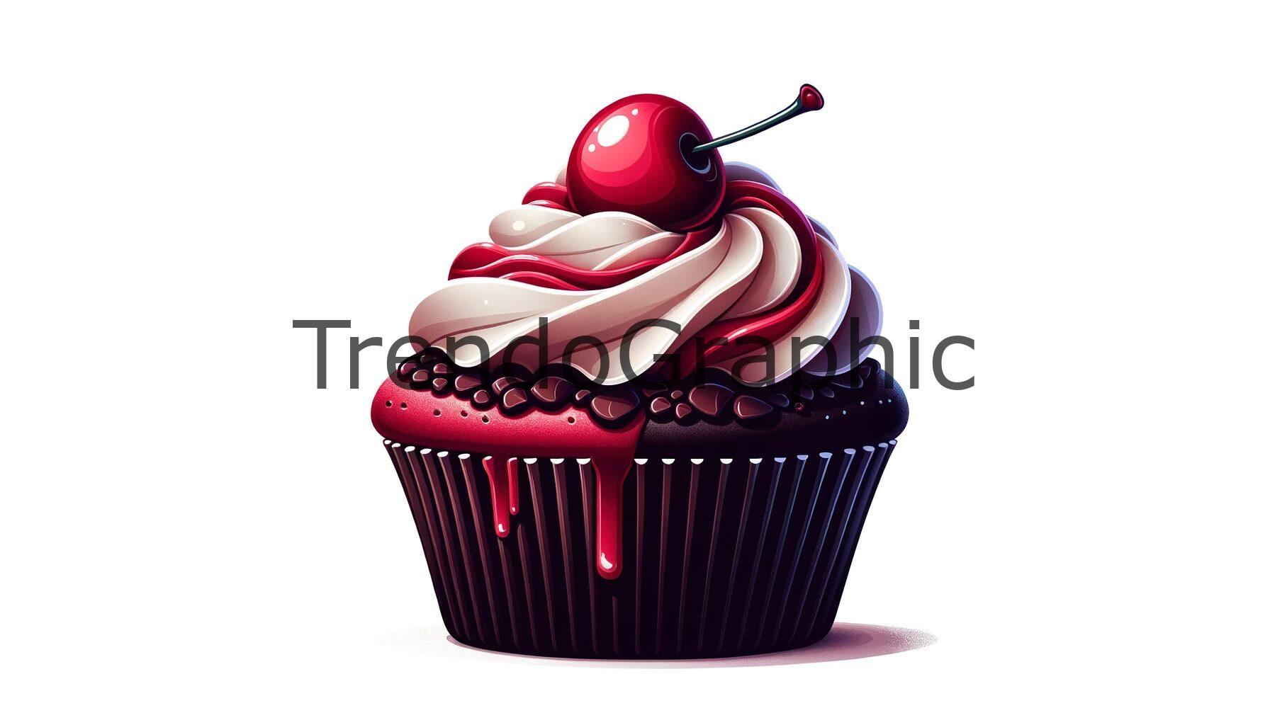 Black Forest Cupcake with Cherry Filled Perfection