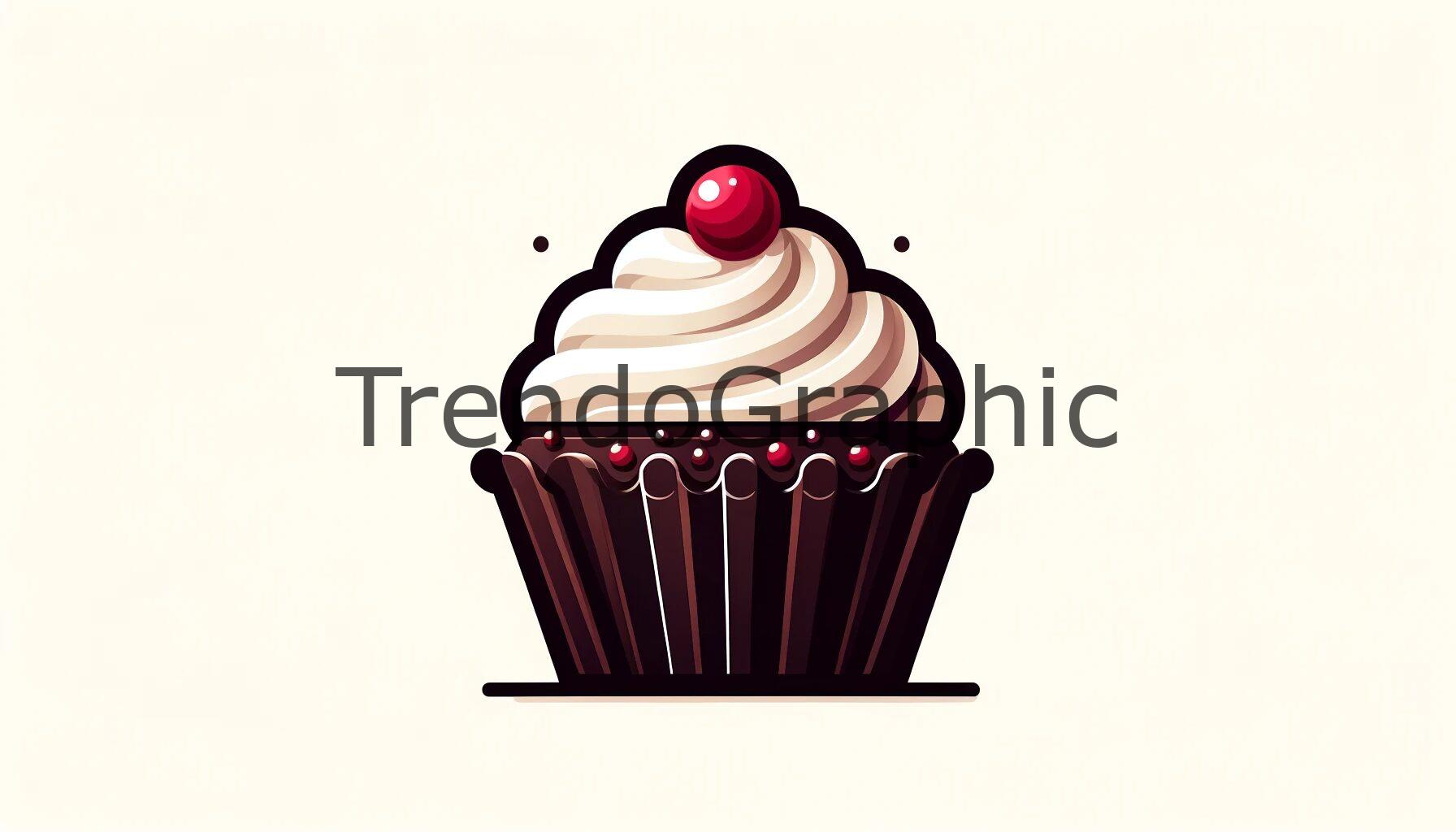 Black Forest Cupcake with Cherry Filling