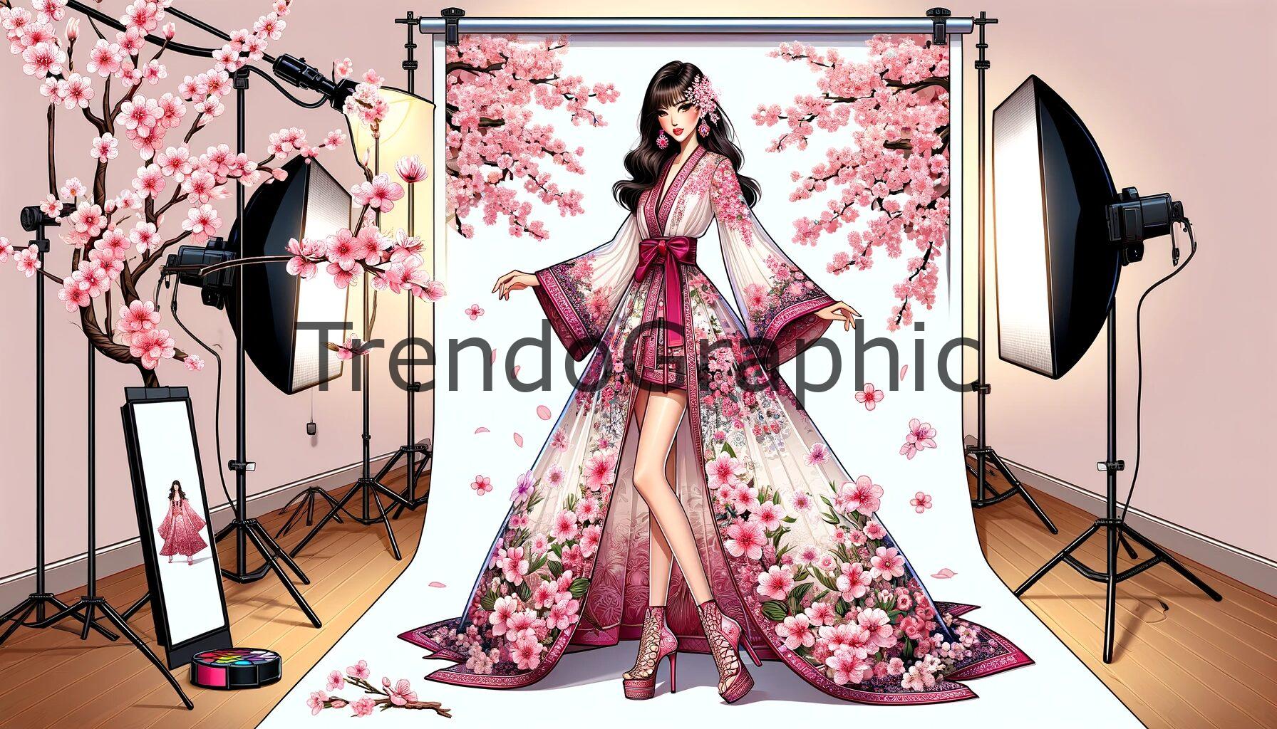 Blossom Vogue: Cherry Blossom Inspired Fashion Shoot