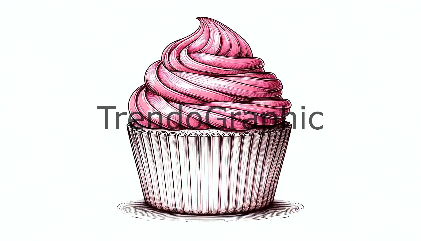 Bubblegum Cupcake with Pink Icing
