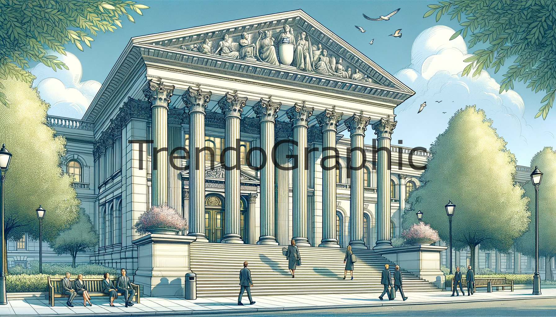 Classical Bank Building: A Testament to Grandeur