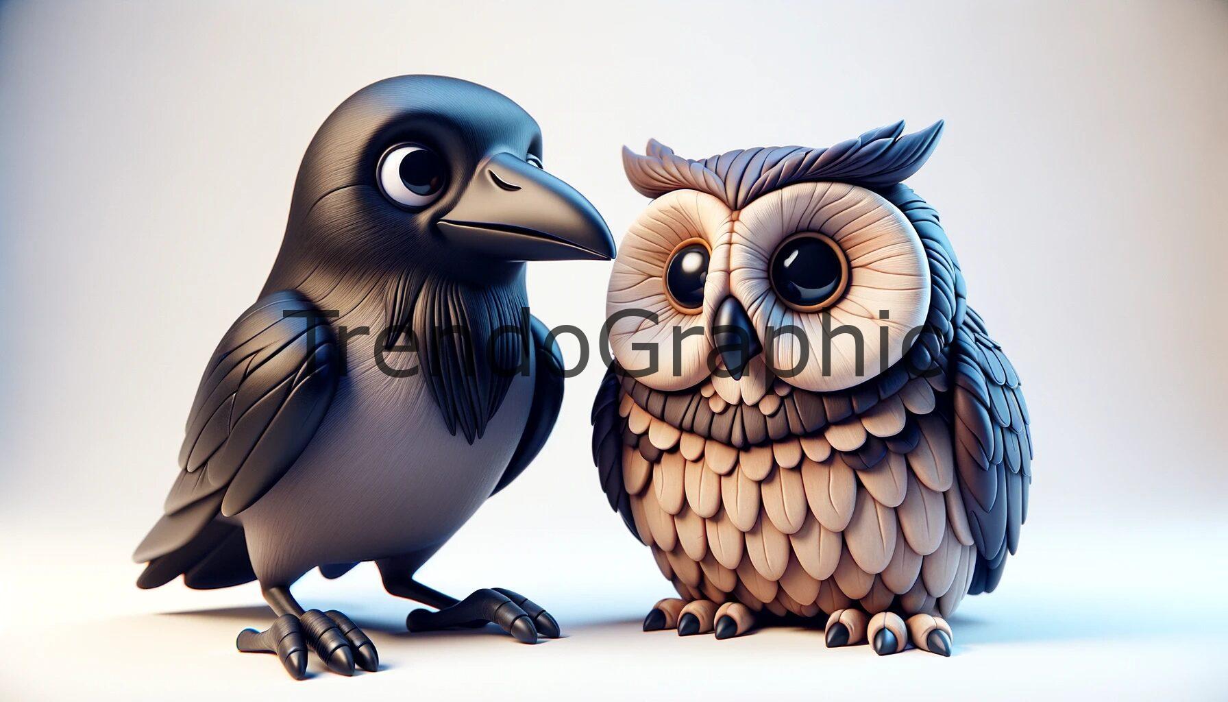 Conversation Between a Crow and an Owl