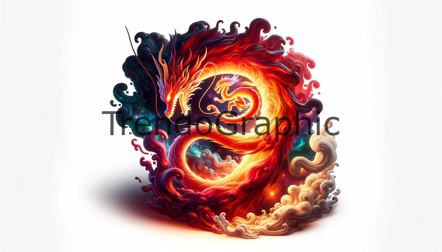 Cosmic Rebirth: The Fiery Nebula Dragon’s Soul Transformation