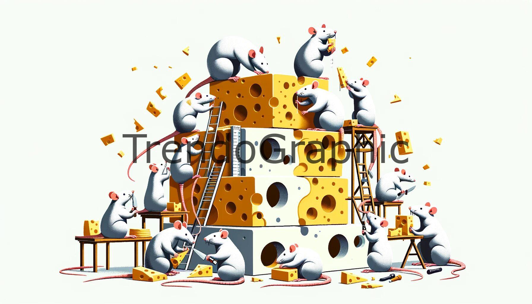 Creative Rats in Action: Cheese Sculpture Competition