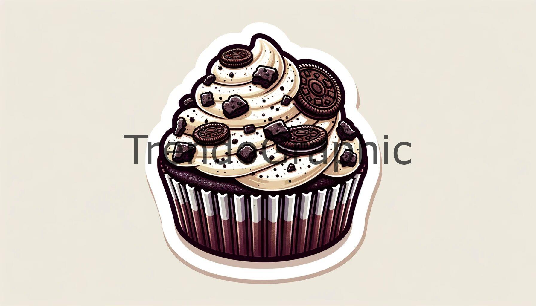 Delicious Cookies and Cream Cupcake