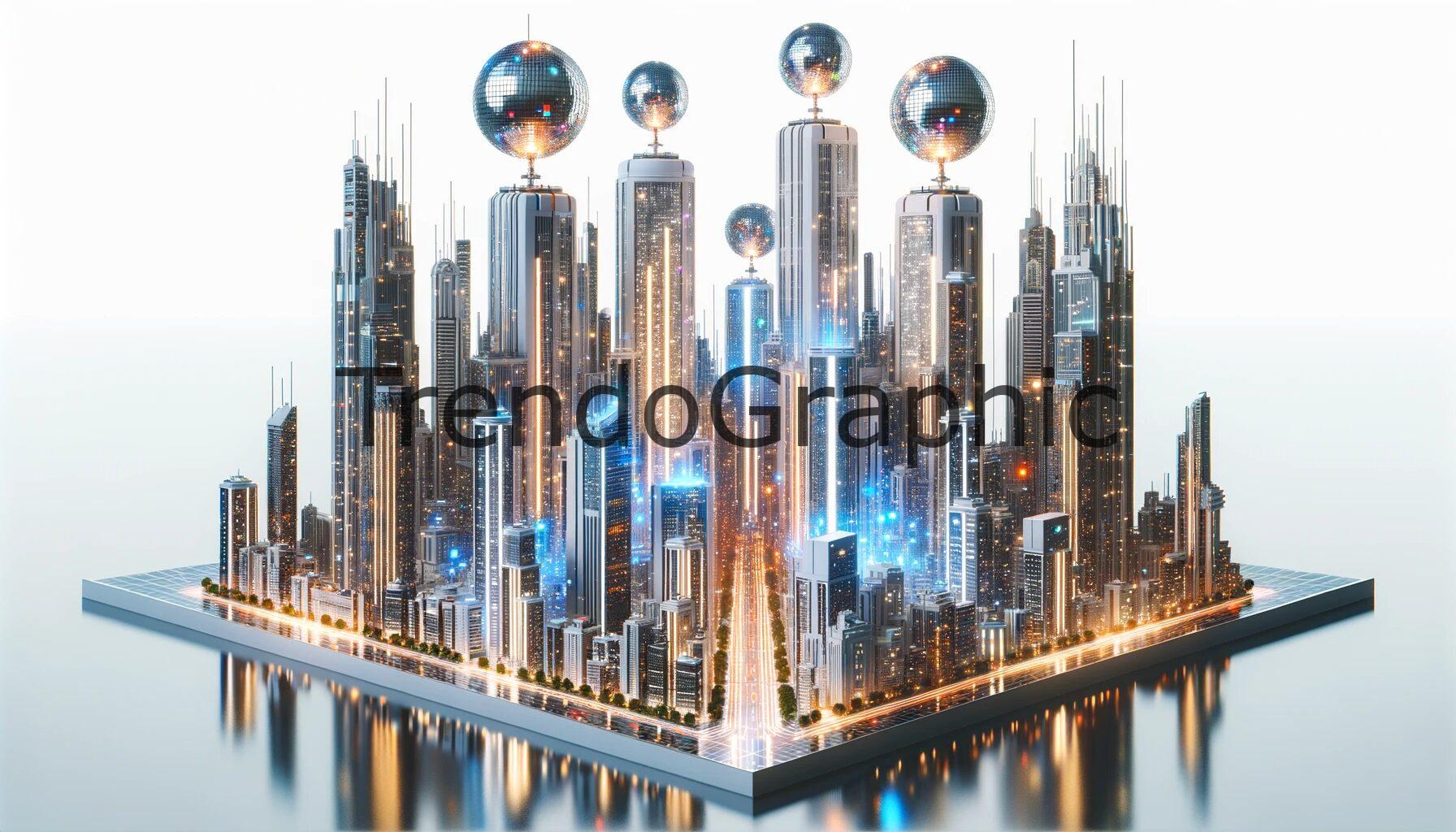 Gleaming Disco Ball Metropolis: A Vision of Future Cityscapes