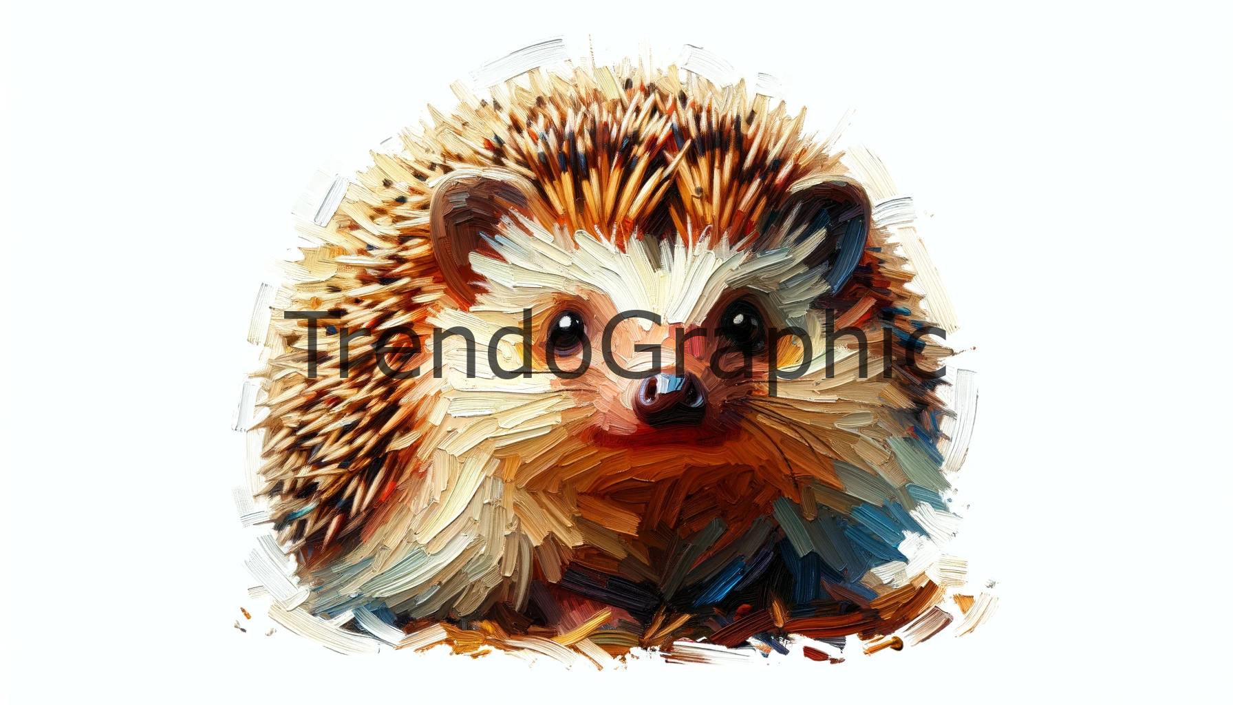 Oil-Painted Hedgehog Majesty – Nature’s Artwork