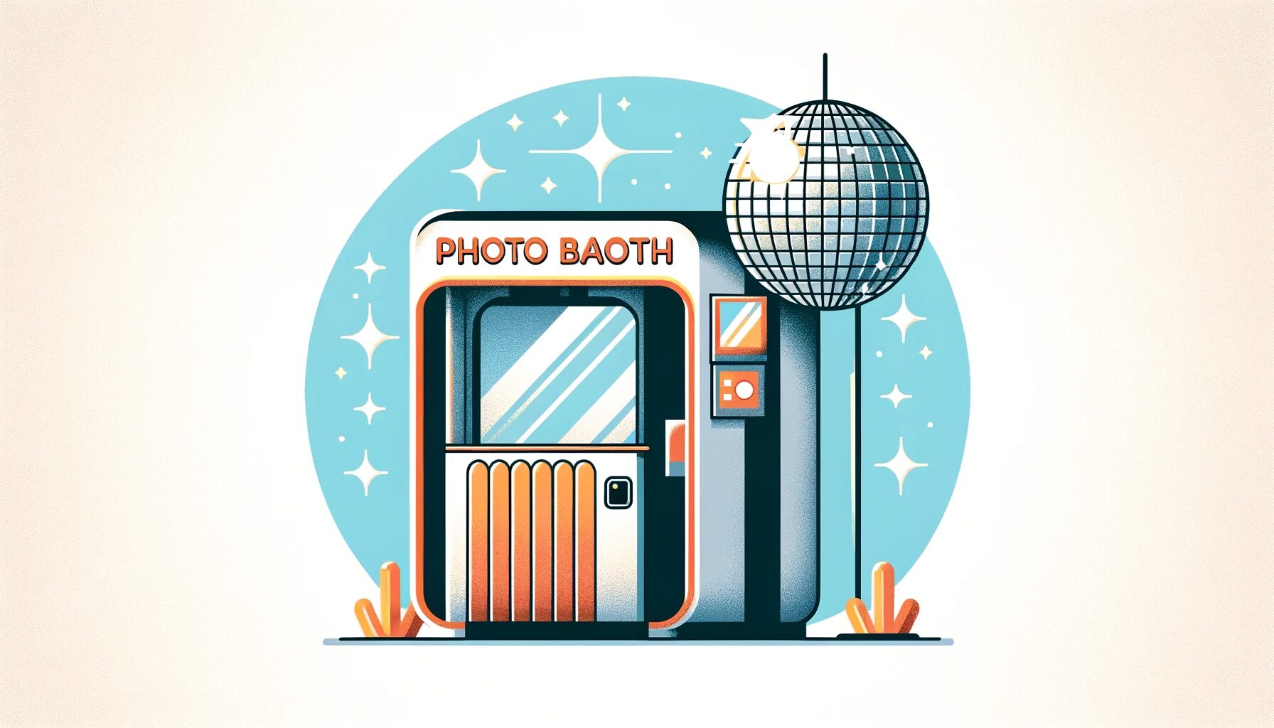 Retro Charm: A Vintage Photo Booth with Disco Flair