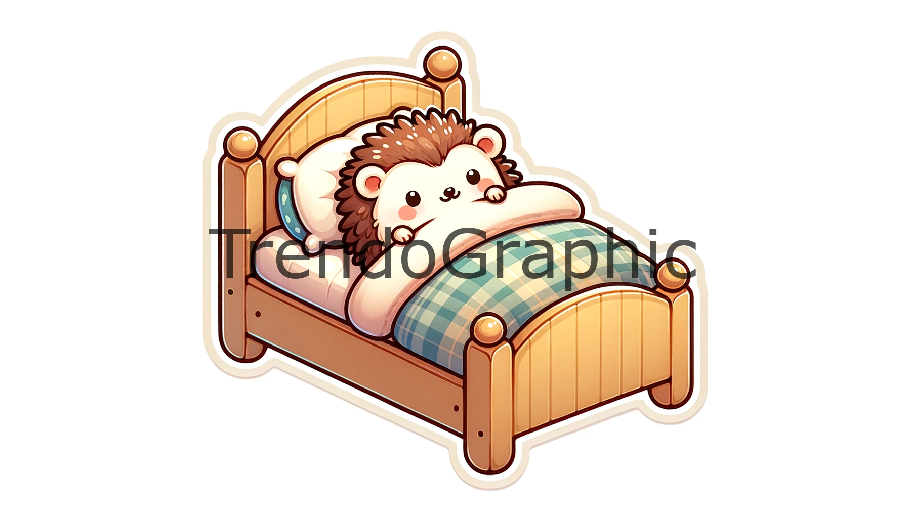 Serenity in Slumber: Hedgehog in a Cozy Bed