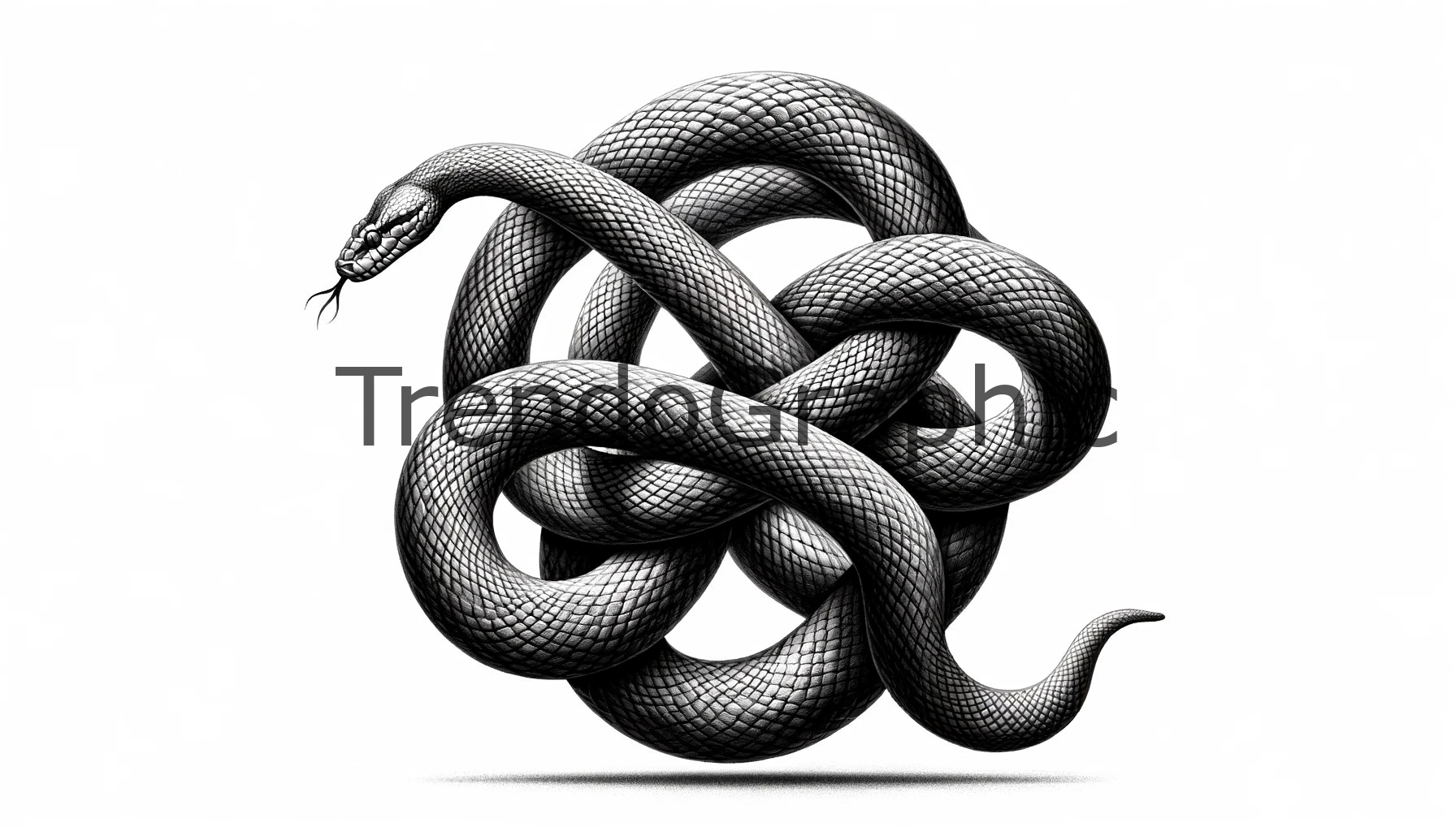 Serpentine Elegance: A Snake in an Intricate Knot
