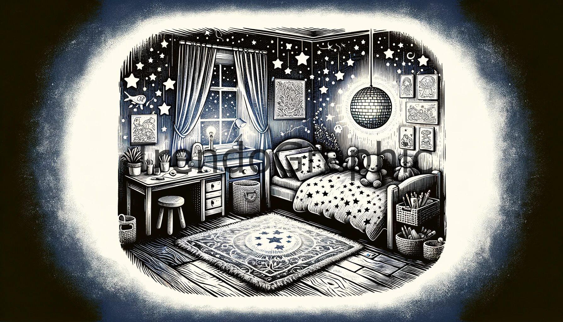 Starry Night in a Child’s Room: Mini Disco Ball Magic