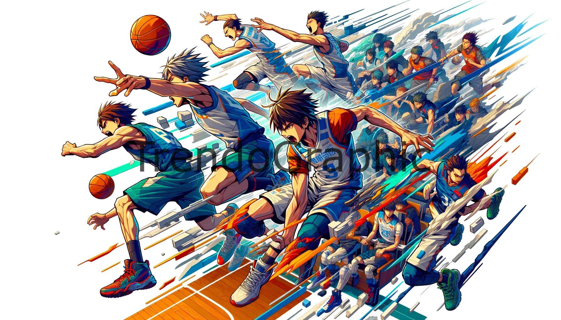 Thrilling Anime Sports Battle: A Moment of High Tension