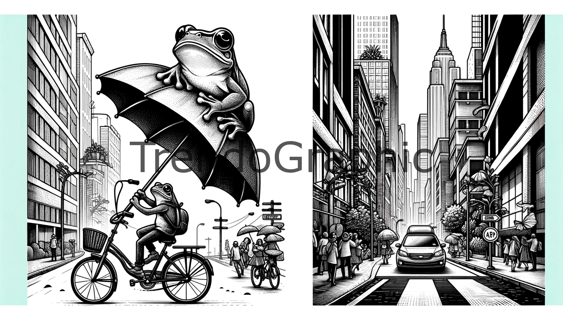 Urban Exploration: Frog’s Whimsical Bicycle Adventure