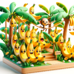 Banana Plantation Delight in 3D Cartoon