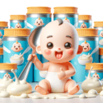 Joyful Infant and Baby Formula in 3D Cartoon