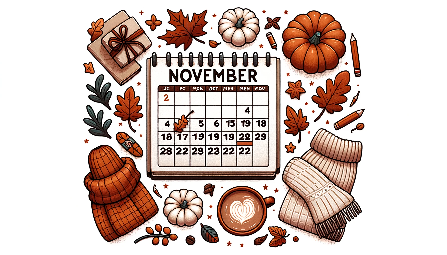 November Necessities Calendar and Comforts