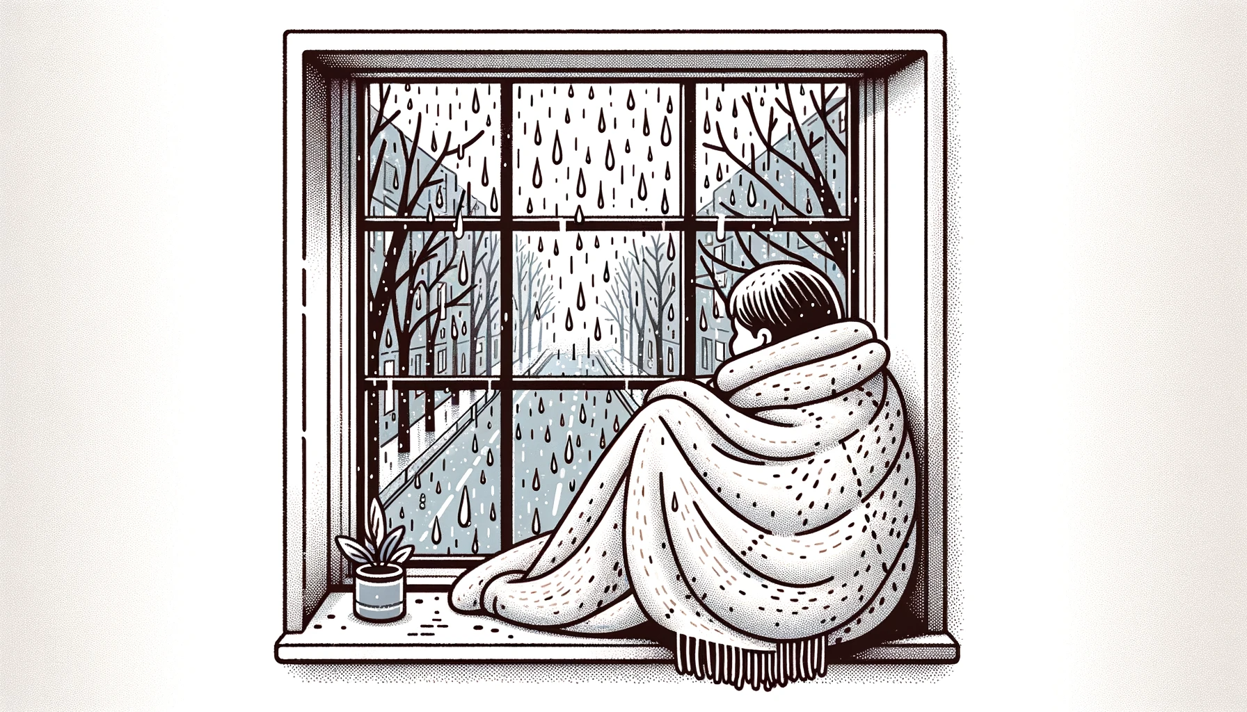 Rainy Reverie November's Window Watcher